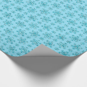 Cadeau PAPIER À REPASSER Bleu-Snowflakes-GIFT