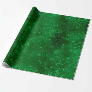 Cadeau Papier alu vert scintillant