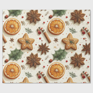 Cadeau Papier aquarelle Noël Arbres Pins Sans Couture