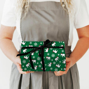 Cadeau Papier blanc à enveloppement de Noël d'éléphant bl