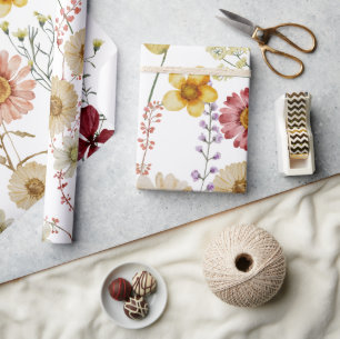 Cadeau Papier Boho Rustic Fleur sauvage