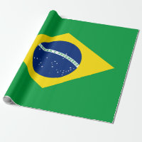 Papier brésilien d'enveloppement du drapeau