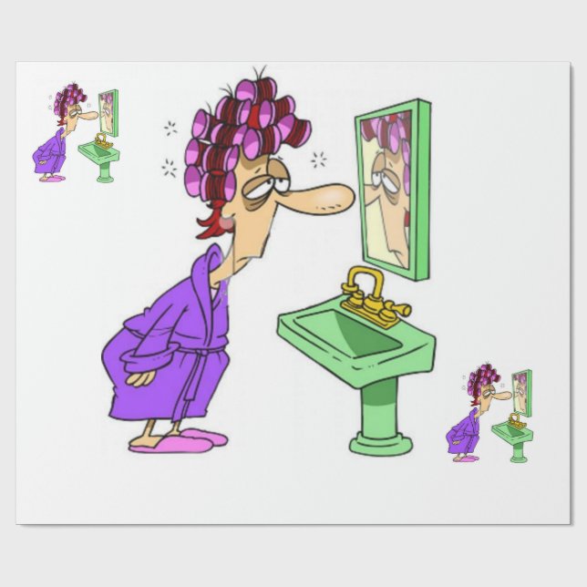 Cadeau Papier brillant à rouleaux blanc (Plat)