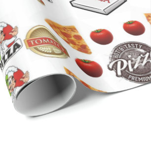Cadeau Papier brillant d'emballage de pizza