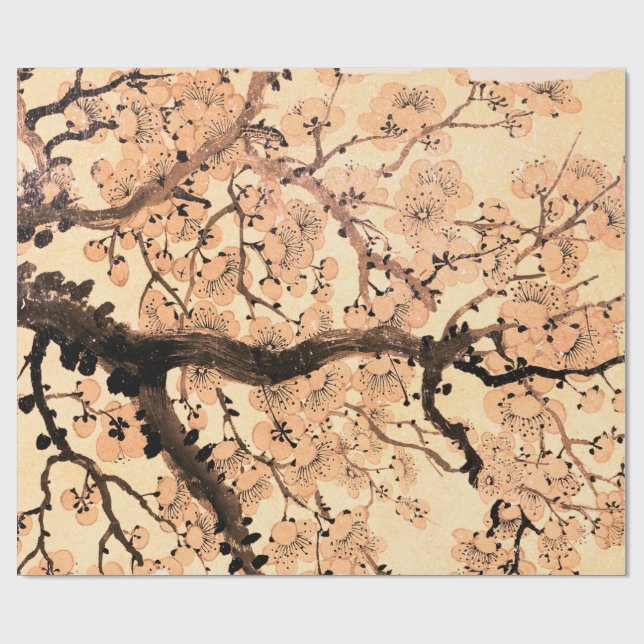 CADEAU PAPIER CADOUCERIE MOTIF FLEURS DE CERISIER ASIATIQ (Plat)