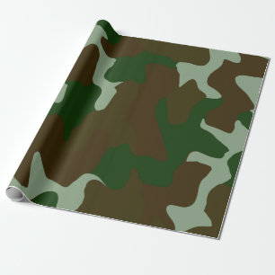 Cadeau Papier camouflage vert et Brown