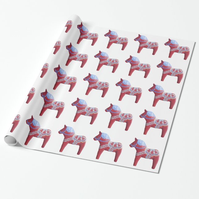 Cadeau Papier Dala Horse Wrapper (Déroulé)