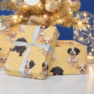 Cadeau Papier de Noël à chiots