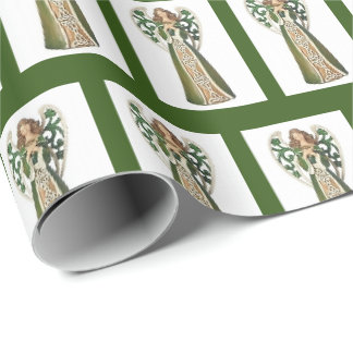 Cadeau Papier de recouvrement d'Angel Celtique Irlandais