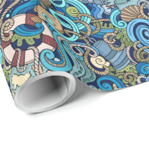 Cadeau Papier de recouvrement nautique