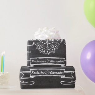 Cadeau Papier de recouvrement personnalisé Mariage de tab