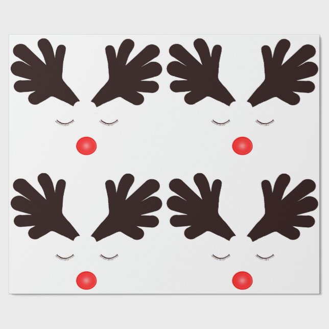 Cadeau Papier de recouvrement Rudolph (Plat)
