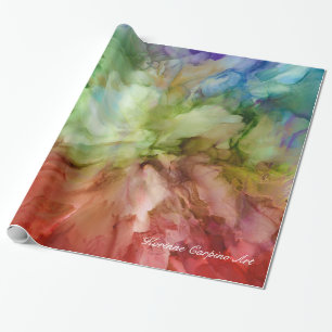 Cadeau Papier de soie de soie floral abstrait de pétales