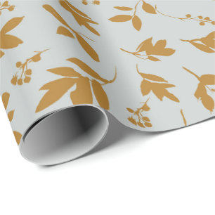 Cadeau Papier de tissus à feuillage jaune