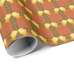 Cadeau Papier d'écouvillonnage en bois d'or