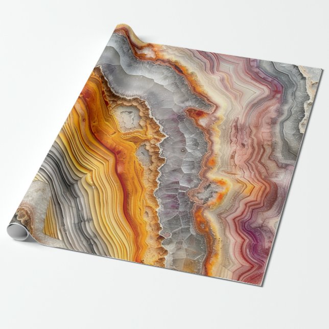 Cadeau Papier d'emballage 3 D Agate (Déroulé)