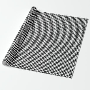 Cadeau Papier d'emballage à carreaux noir et blanc