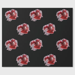 Cadeau Papier d'emballage à fond de cœur rouge pour homme