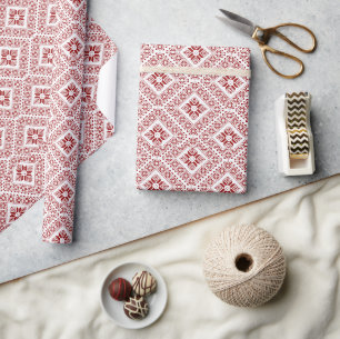 Cadeau Papier d'emballage à motif de broderie palestinien
