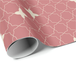 Cadeau Papier d'emballage à motif géométrique quatrefeuil