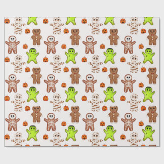 Cadeau Papier d'emballage à motif pain d'épice Halloween
