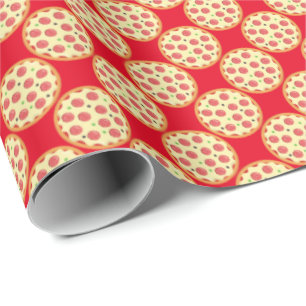 Cadeau Papier d'emballage à pizza pepperoni entier