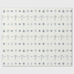 Cadeau Papier d'emballage à rayures d'ornement de Noël no