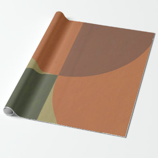 Cadeau Papier d'emballage abstrait Bauhaus Terracotta Ver