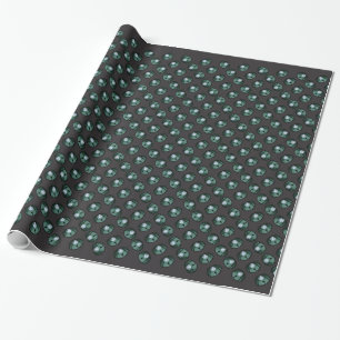 Cadeau Papier d'emballage Alien Cute ET Gris Papier de No