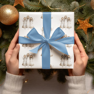 Cadeau Papier d'emballage anges de Noël fantaisistes