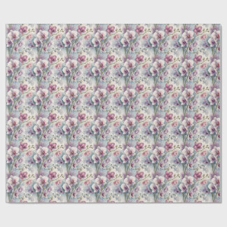 Cadeau Papier d'emballage aquarelle orchidée