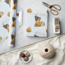 Papier d'emballage automnal chaleureux et cosy