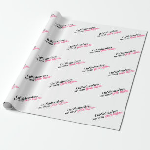 Cadeau Papier d'emballage aux collants roses du mercredi