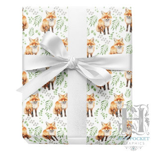 Cadeau Papier d'emballage aux renards