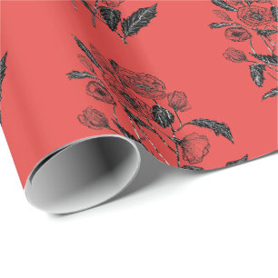 Cadeau Papier d'emballage avec Coquelicots