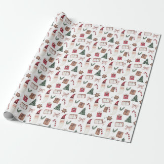 Cadeau Papier d'emballage avec thème de Noël