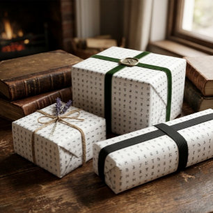 Cadeau Papier d'emballage blanc symbole runique
