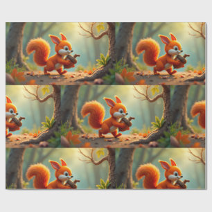 Cadeau Papier d'emballage - Bois d'automne