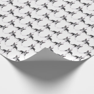 Cadeau Papier d'emballage Boston Terrier de chiens