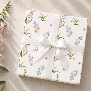 Cadeau Papier d'emballage botanique à fleurs sauvages pas
