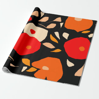 Cadeau Papier d'emballage botanique aux couleurs vives