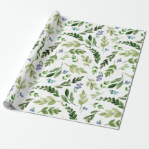 Papier d'emballage botanique d'aquarelle