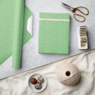 Cadeau Papier d'emballage brillant vert pâle petit