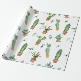 Cadeau Papier d'emballage Cactus