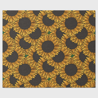 Cadeau Papier d'emballage Champ de Tournesols
