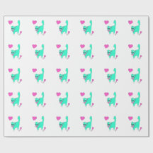 Papier d'emballage Chat Lolita Dream - Dessiné à l