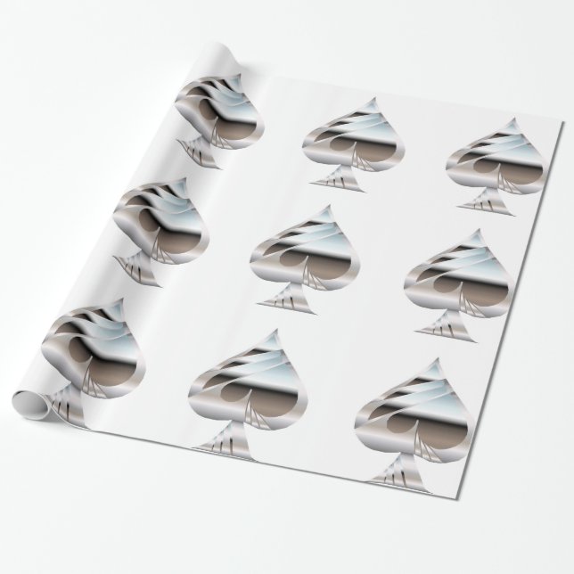 Cadeau Papier d'emballage Chrome Spades (Déroulé)