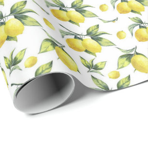 Cadeau Papier d'emballage - citrons