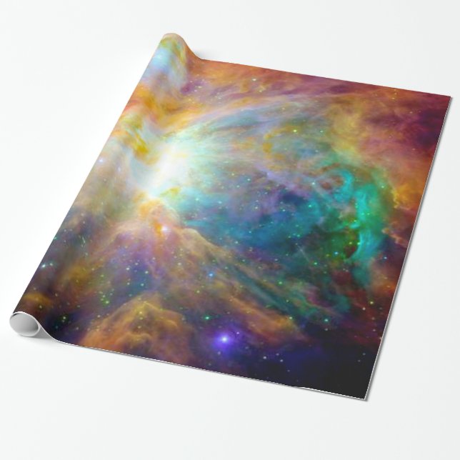 Cadeau Papier d'emballage coloré de la nébuleuse d'Orion (Déroulé)