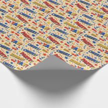Papier d'emballage coloré pour fête d'anniversaire